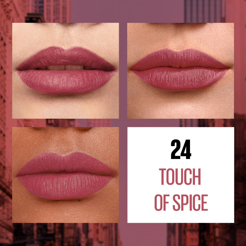 Maybelline New York Sensational Liquid Matte Lipstick, Weightless Comfort - 24 Touch of Spice