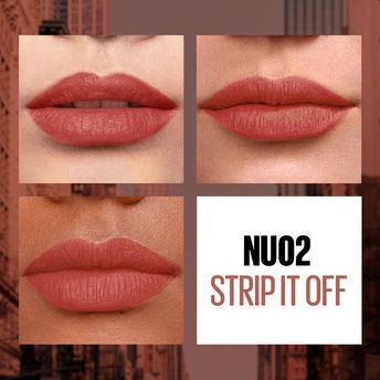 Maybelline New York Sensational Liquid Matte Lipstick, Weightless Comfort - NU02 Strip It Off