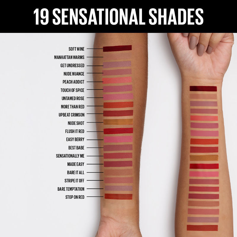 Maybelline New York Sensational Liquid Matte Lipstick, Weightless Comfort - 14 Red Serenade