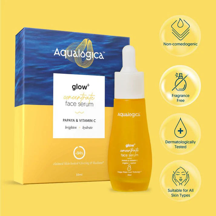 Aqualogica - Glow+ Concentrate Face Serum Papaya & Vitamin C (30ML)
