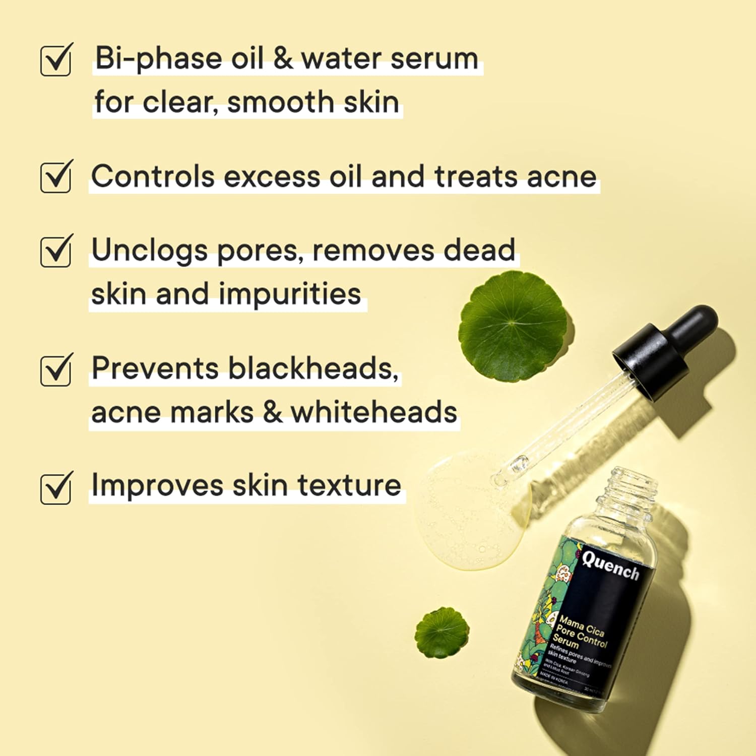 Quench - Pore Control Serum With Cica Herb Repair (30ML)