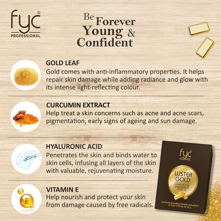 FYC Professional - Lustre Gold Luminous & Radiant Facial Kit (275g)