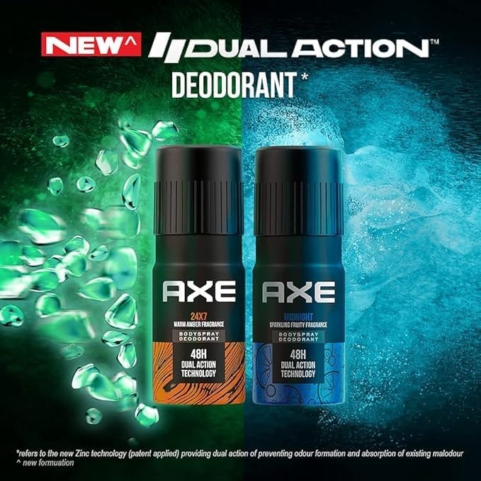 Axe - Body Spray Deodrant (Midnight & 24 X 7) (300ML)