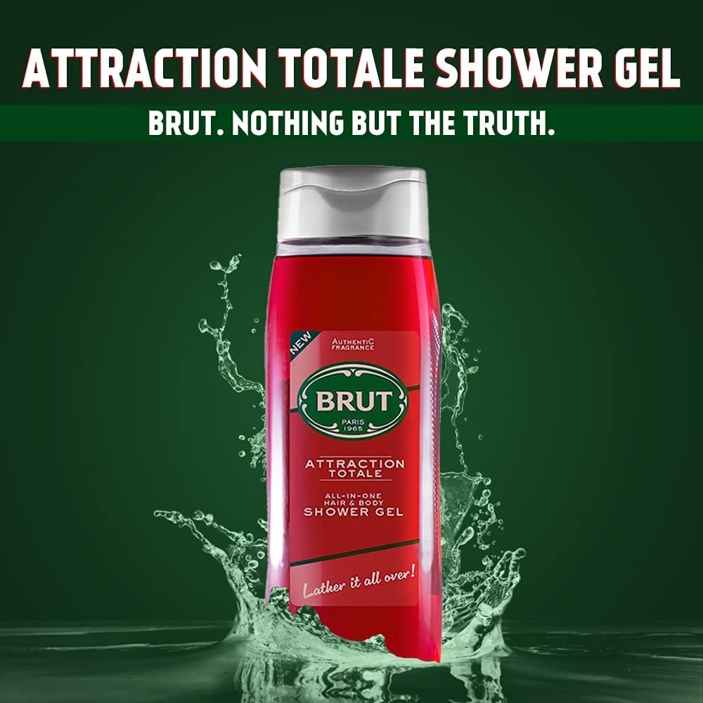 Brut - Attraction Totale All In One Hair & Body Shower Gel (500ML)