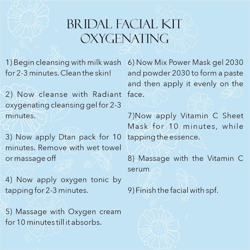 O3+ Bridal Facial Kit Oxygenating Glow Skin (42g + 50ml)