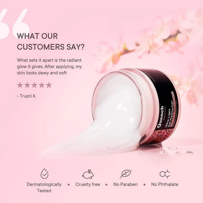 Quench - Ultra Light Gel Moisturizer With Cherry Blossom Radiance (50ML)