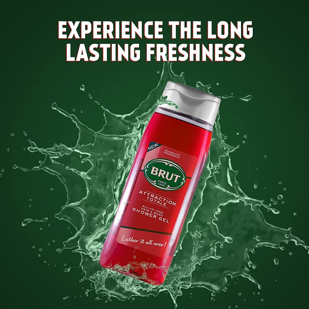 Brut - Attraction Totale All In One Hair & Body Shower Gel (500ML)