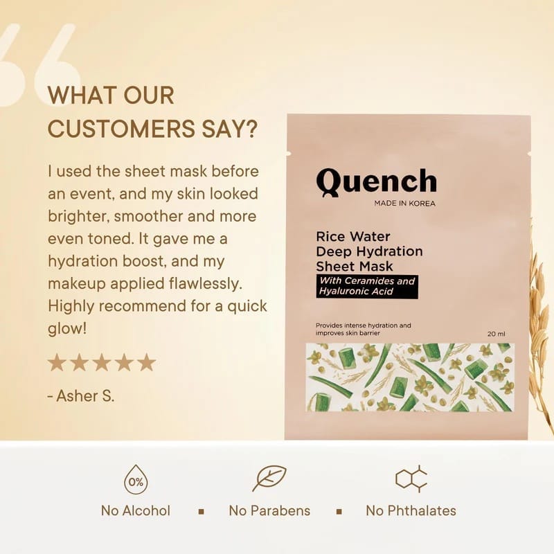 Quench - Rice Water Deep Hydration Sheet Mask (20ML)