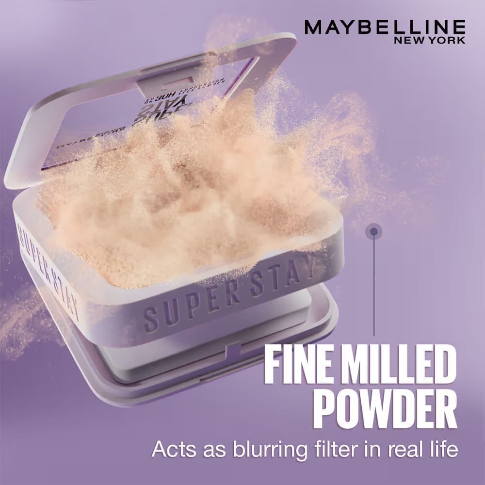 Maybelline New York - Super Stay Flex Powder Foundation Compact-30H Full Cover-for Oily Skin (9g)