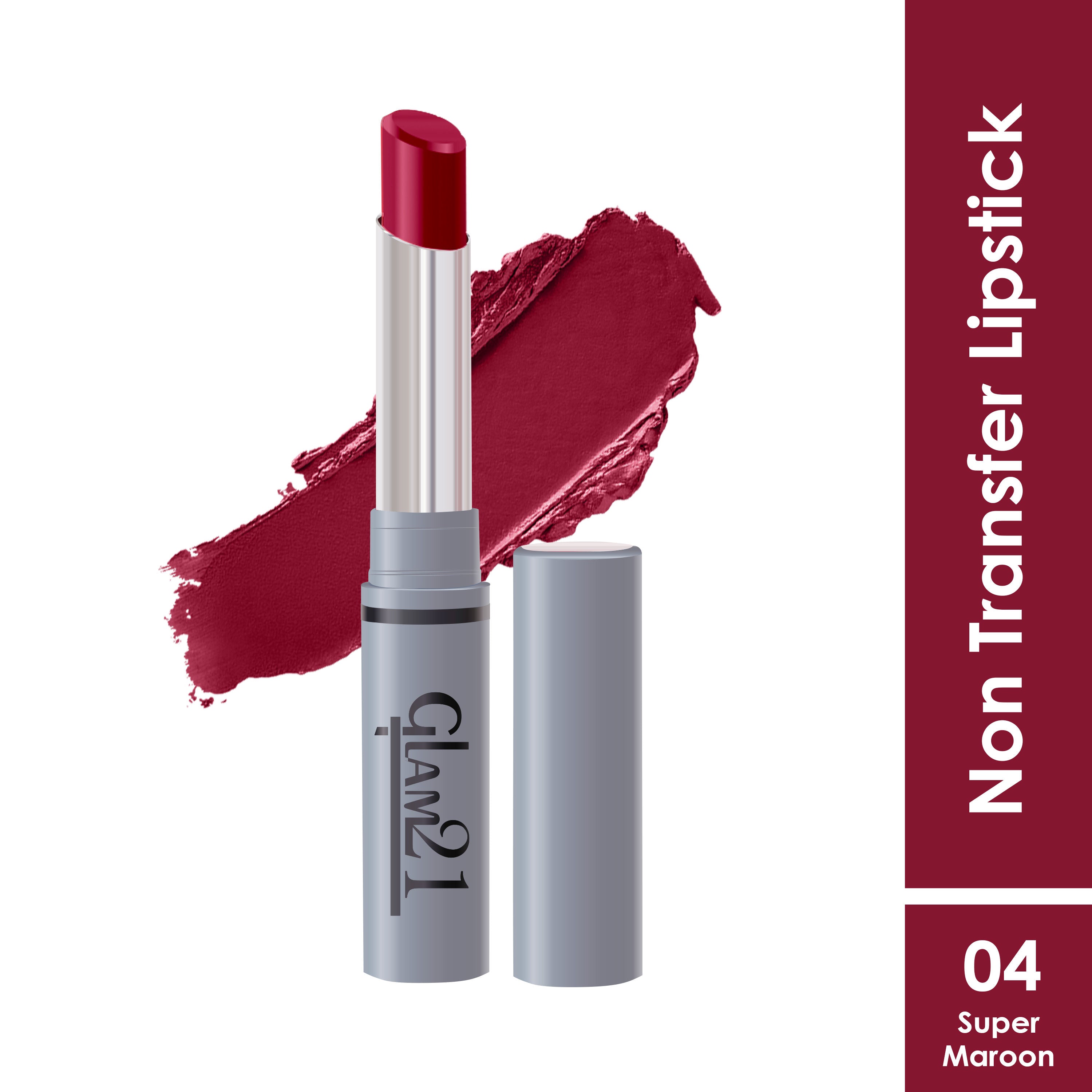 GLAM21 Long Lasting Non-Transfer Lipstick - Supper Maroon (2g)