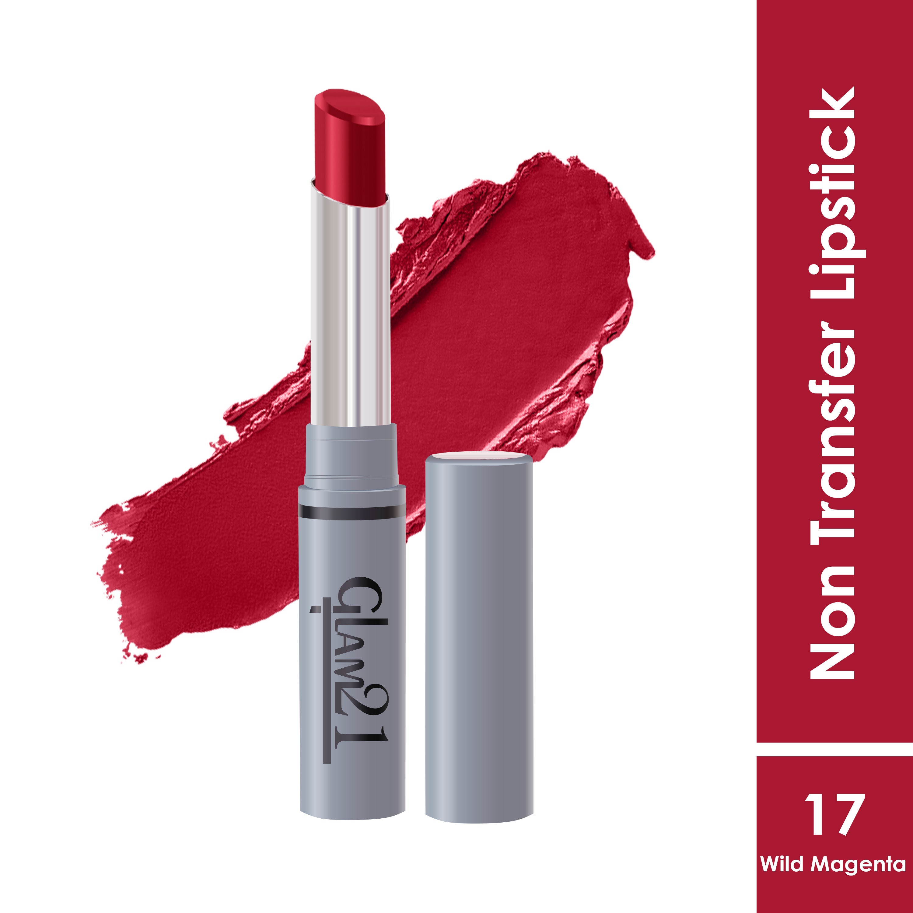 GLAM21 Long Lasting Non-Transfer Lipstick - Wild Magenta (2g)