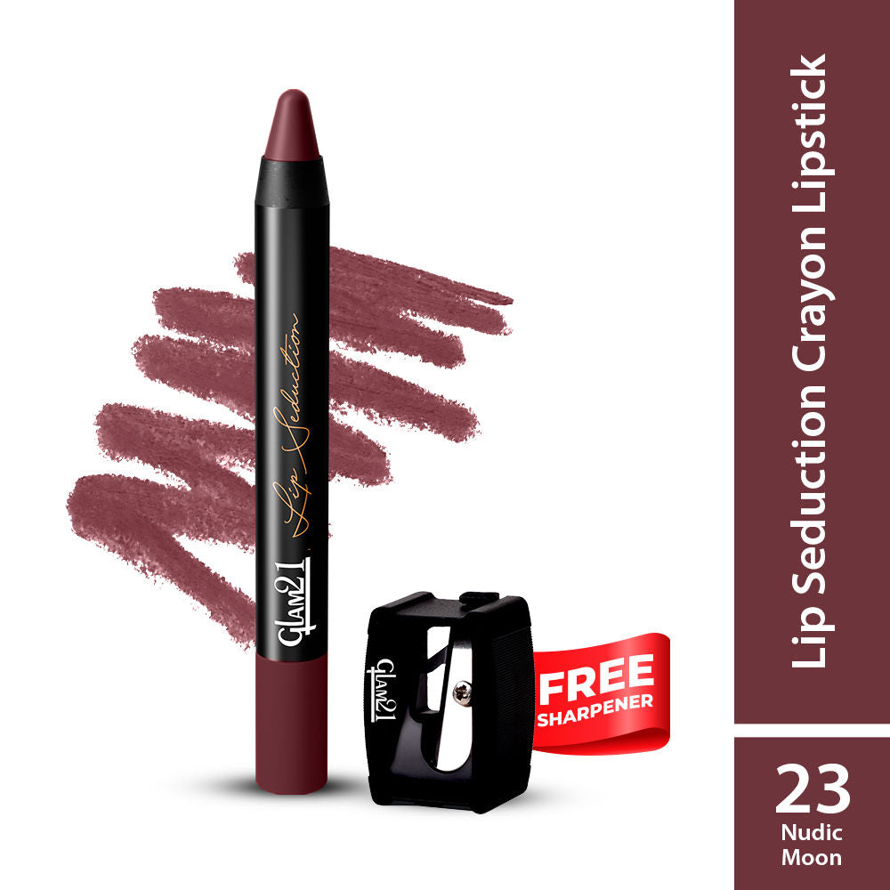 GLAM21 Lip Seduction Non- Transfer Crayon Lipstick - Nudic Mood (3.6g)