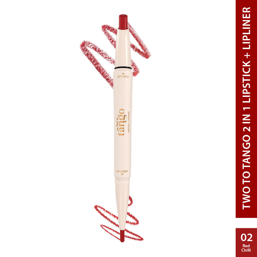 GLAM21 Two To Tango Lip Liner + Lipstick Duo - Red Chilli (0.65g)