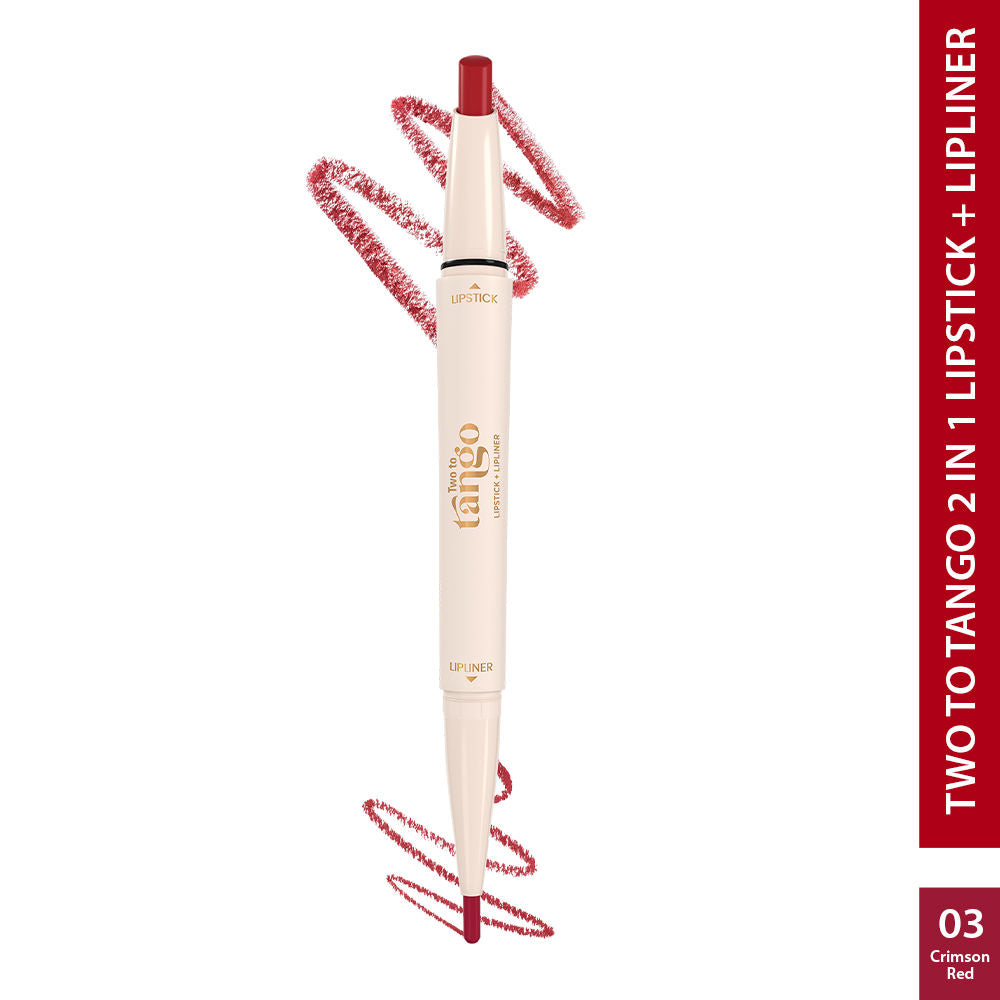 GLAM21 Two To Tango Lip Liner + Lipstick duo - Crimson Red (0.65g)