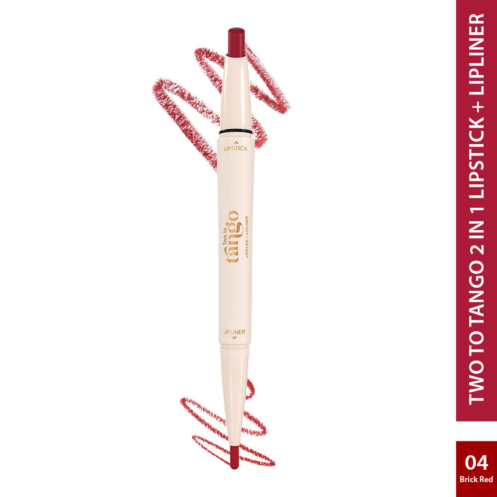 GLAM21 Two To Tango Lip Liner + Lipstick Duo - Brick Red (0.65g)