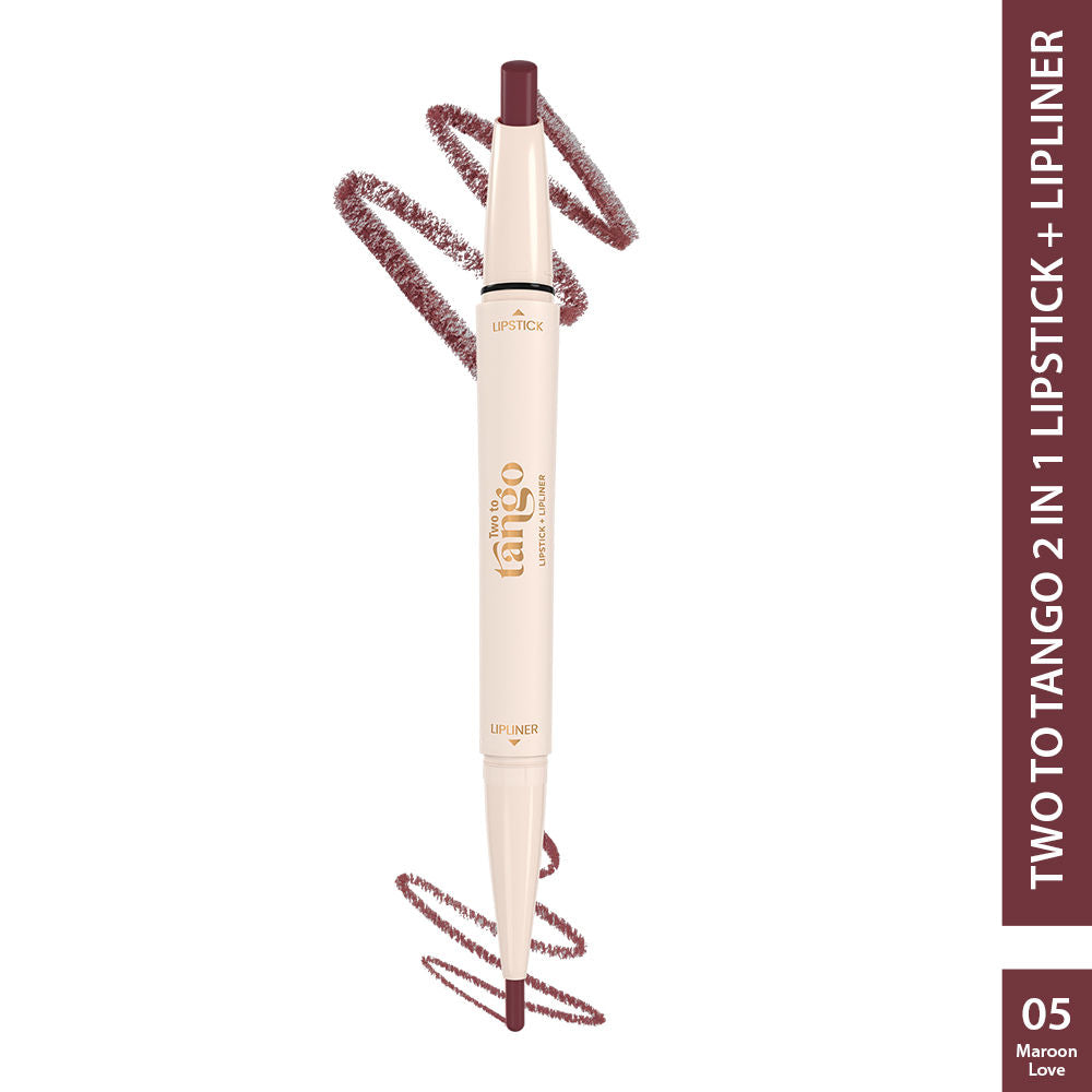 GLAM21 Two To Tango Lip Liner + Lipstick Duo - Maroon Love (0.65g)