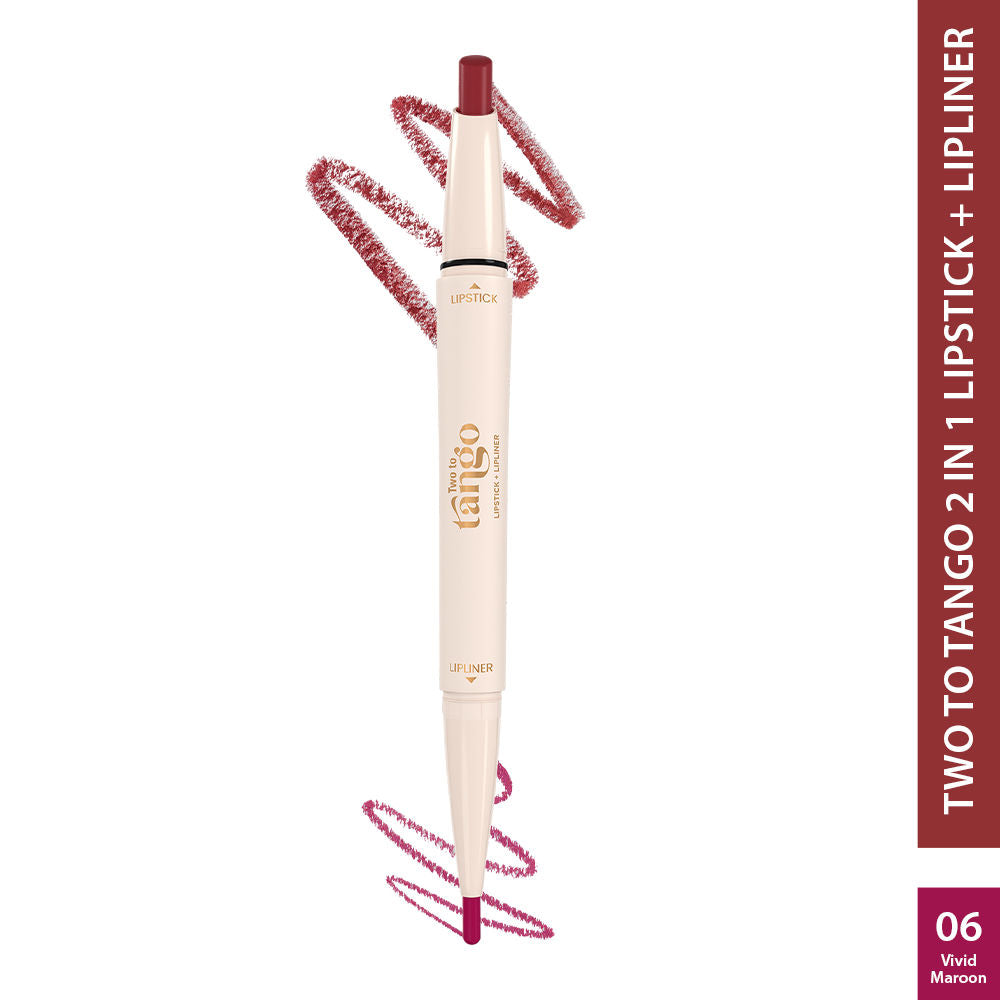 GLAM21 Two To Tango Lip Liner + Lipstick Duo - Vivid Maroon (0.65g)