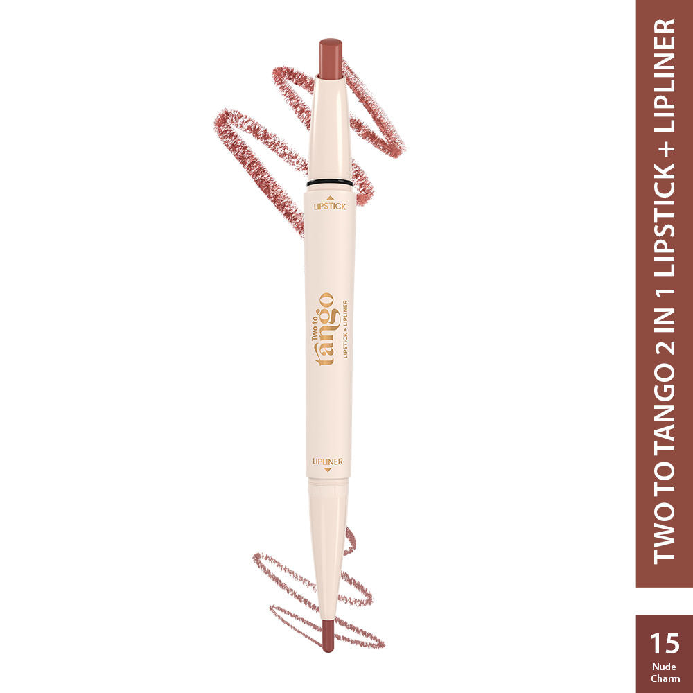 GLAM21 Two To Tango Lip Liner + Lipstick Duo - Nude Charm (0.65g)