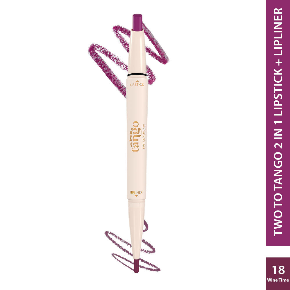 GLAM21 Two To Tango Lip Liner + Lipstick Duo - Wine Time (0.65g)