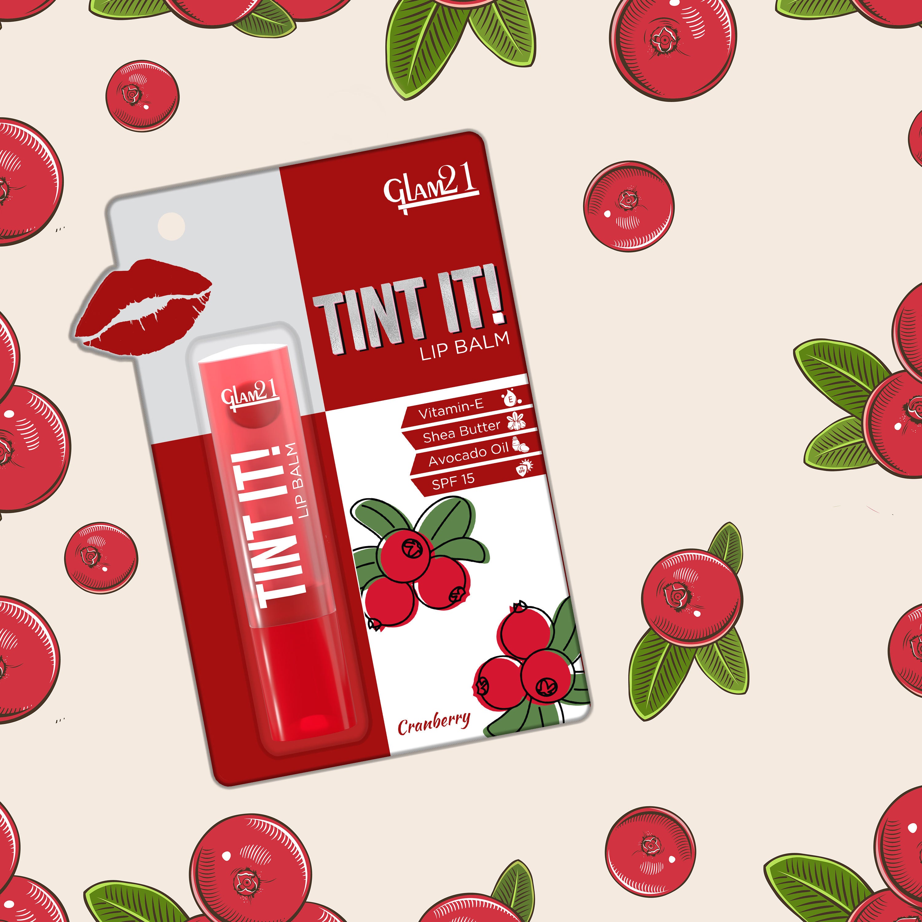 GLAM21 Tint It Lip Balm - Cranberry (3.5g)