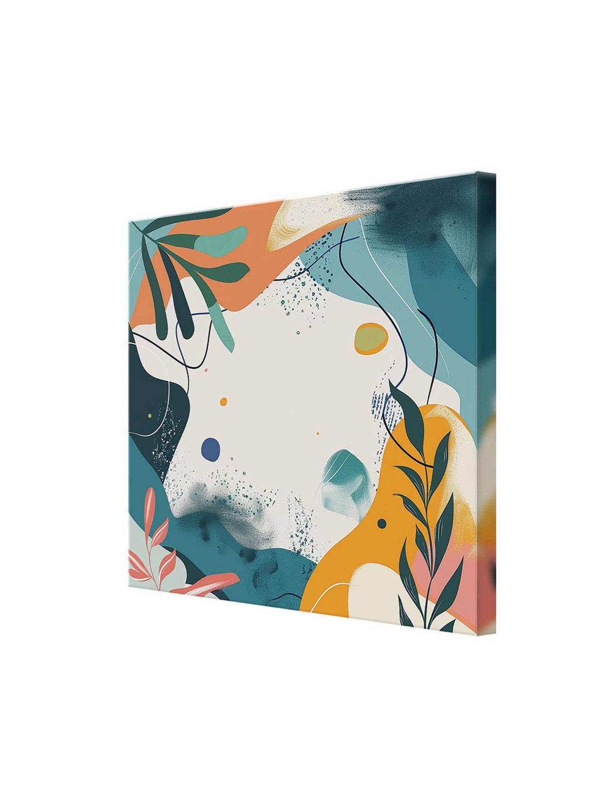 999Store Vibrant Abstract Botanical Art Print Geometric Painting For Modern Home Decor