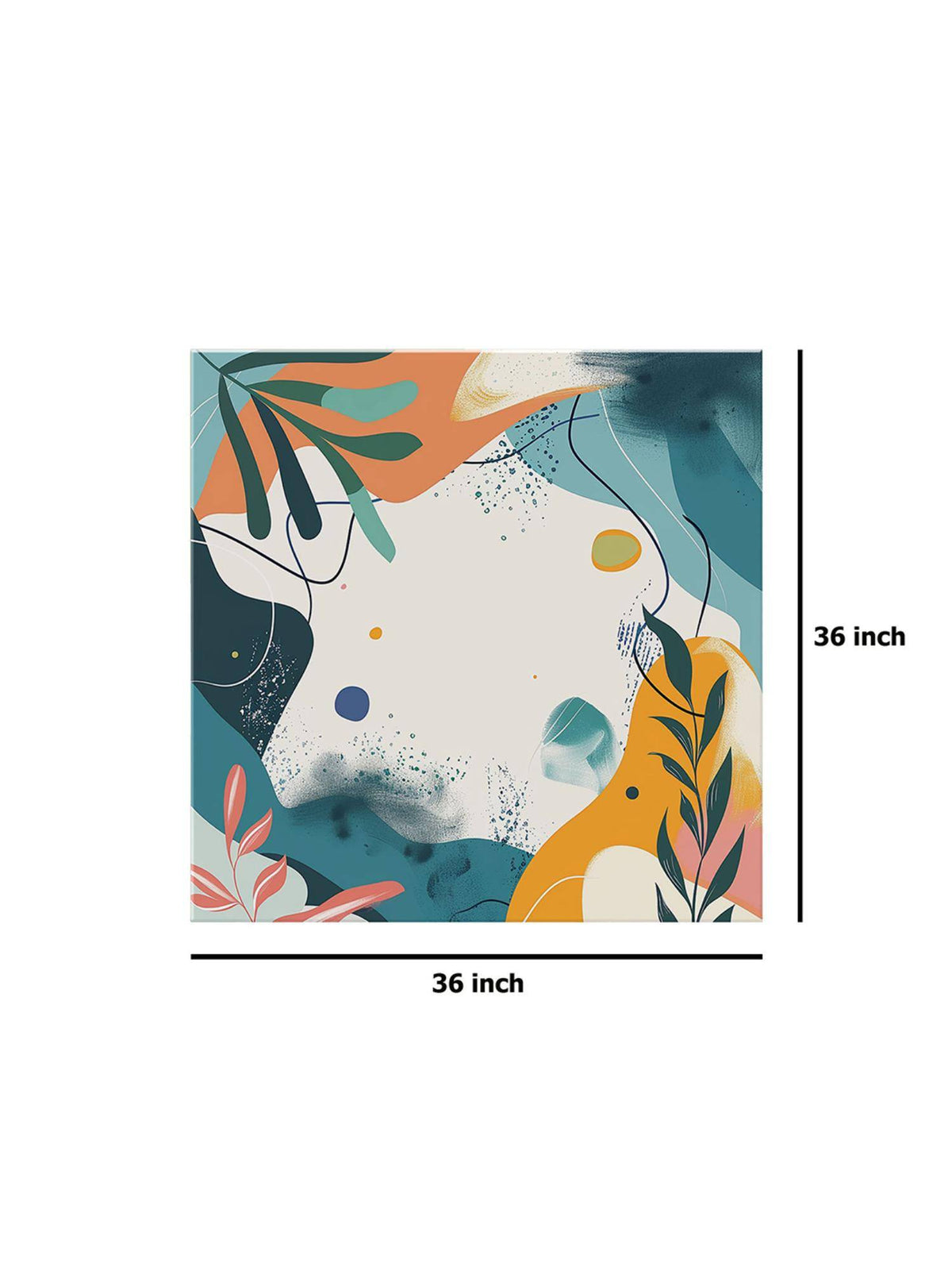 999Store Vibrant Abstract Botanical Art Print Geometric Painting For Modern Home Decor