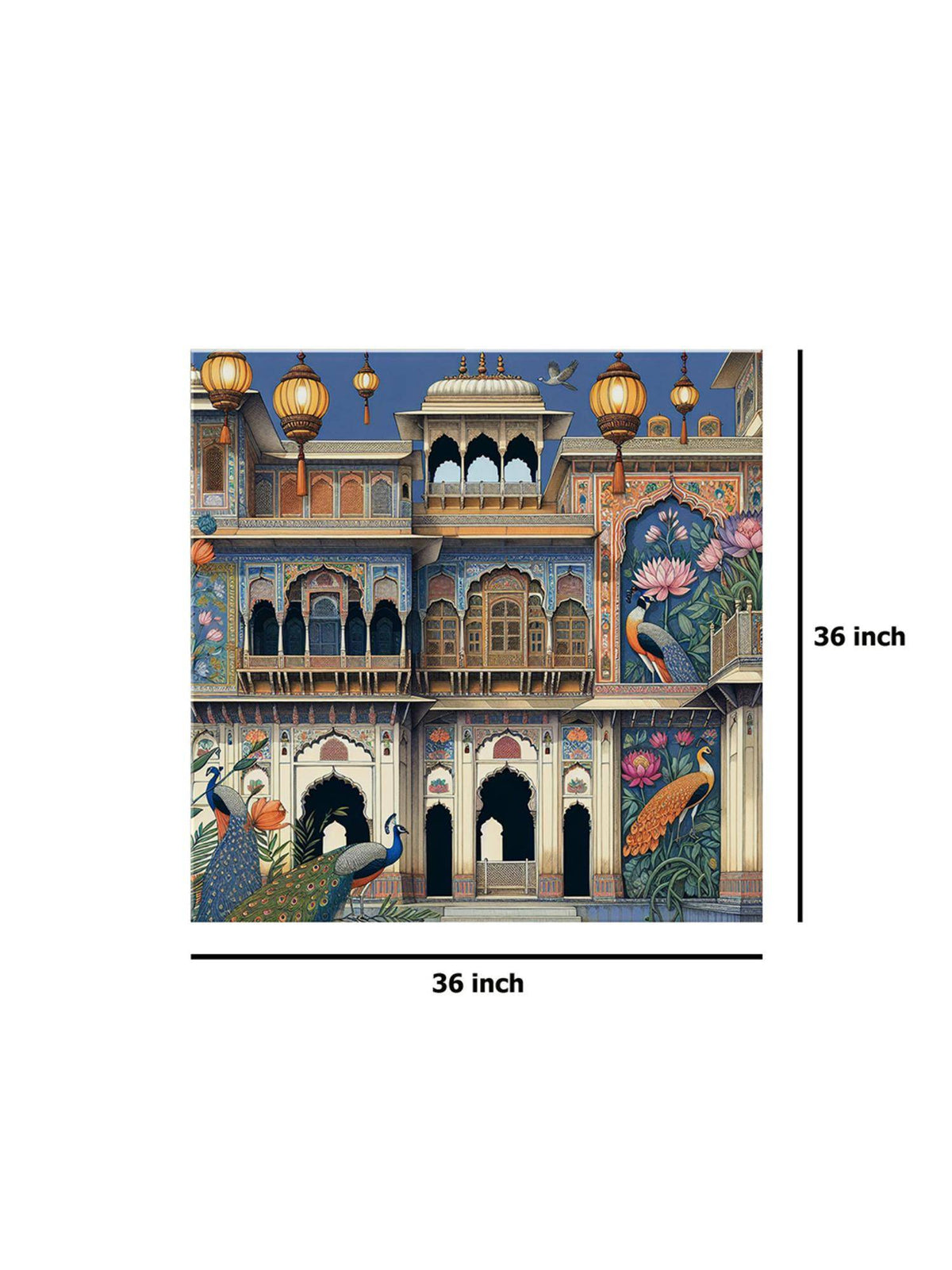 999Store Palace Art Print Intricate Murals, And Elegant Peacocks