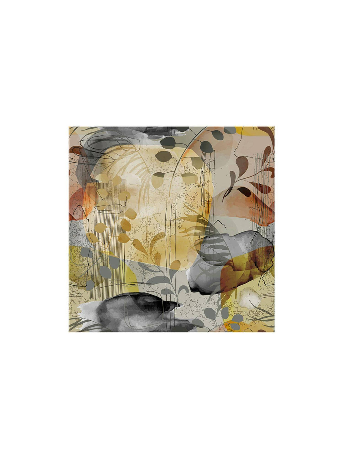 999Store Abstract Organic Shapes Art Print - Contemporary Painting With Earthy Color Palette · Free Size