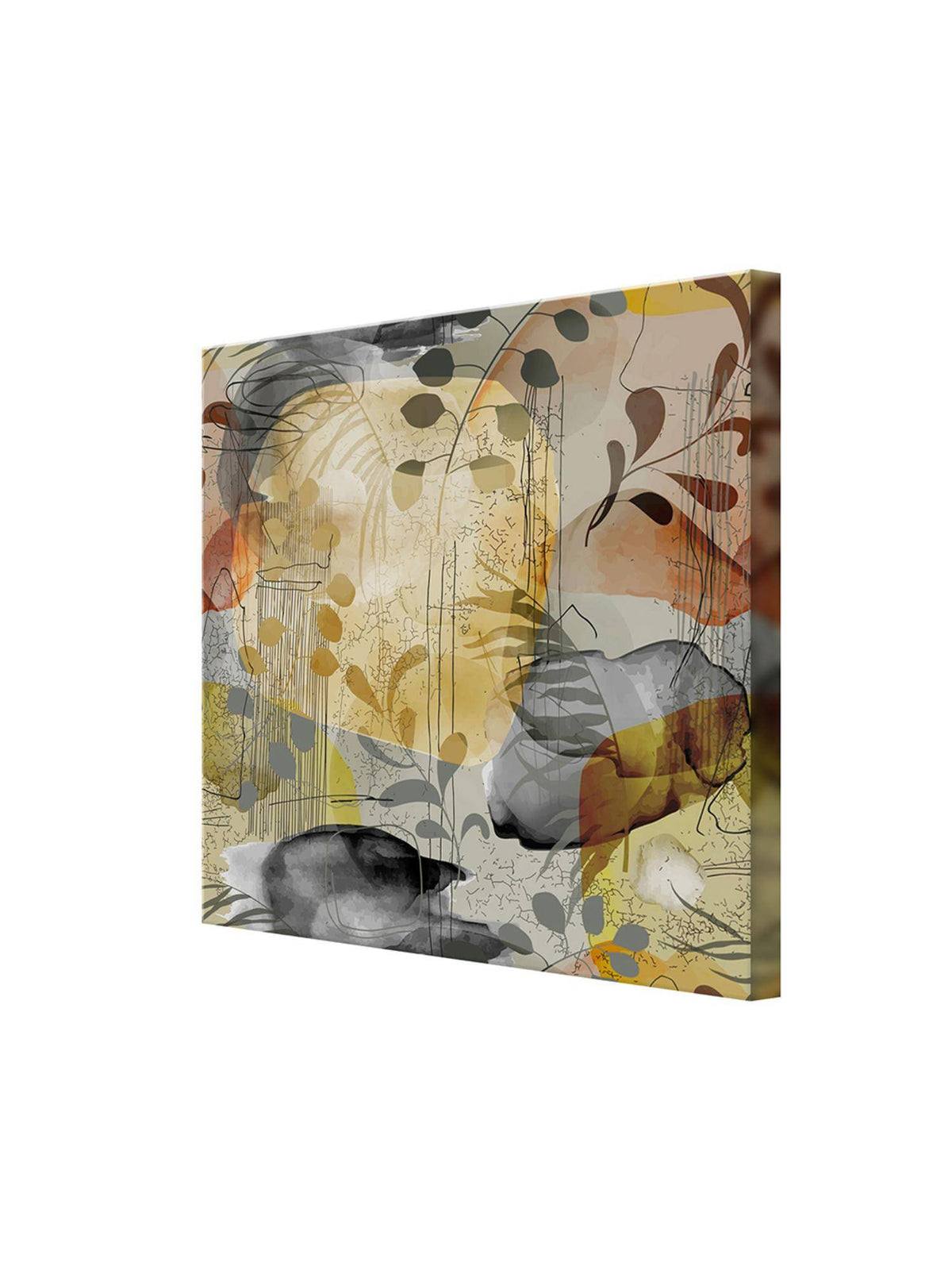 999Store Abstract Organic Shapes Art Print - Contemporary Painting With Earthy Color Palette