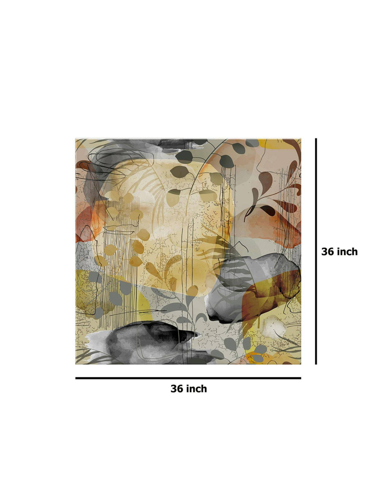 999Store Abstract Organic Shapes Art Print - Contemporary Painting With Earthy Color Palette