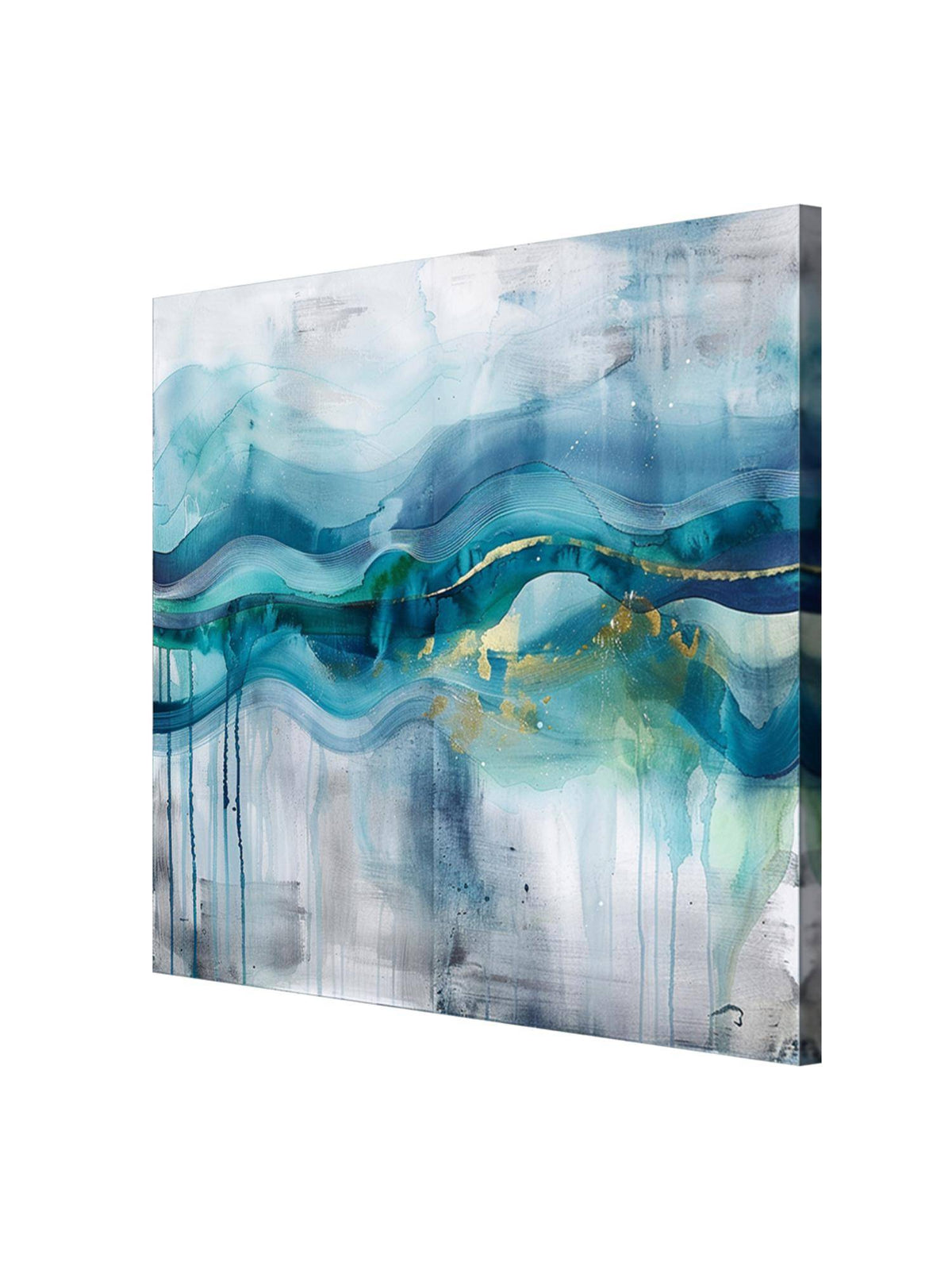 999Store Waves Of Tranquillity Blue And Green Colors Representing Waves Abstract Art Wall Painting