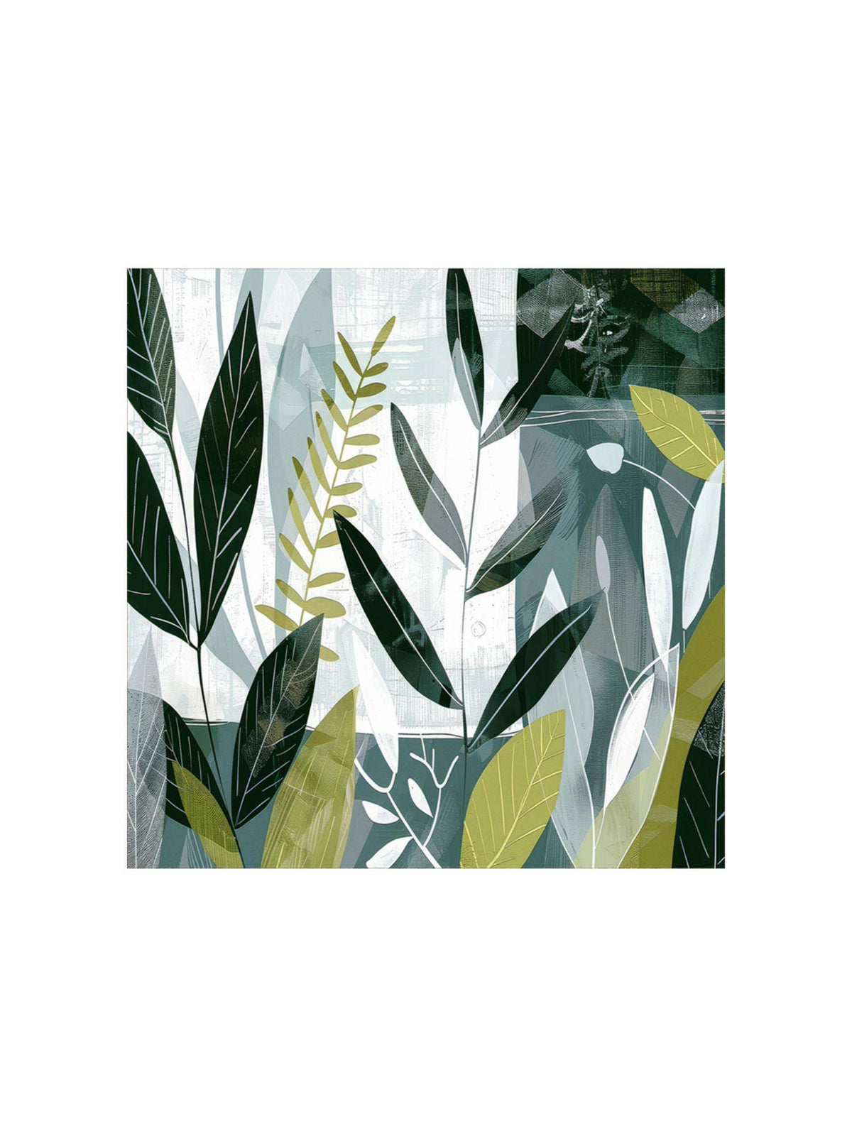 999Store Whispers Of The Forest Abstract Green Foliage Abstract Painting For Living Room