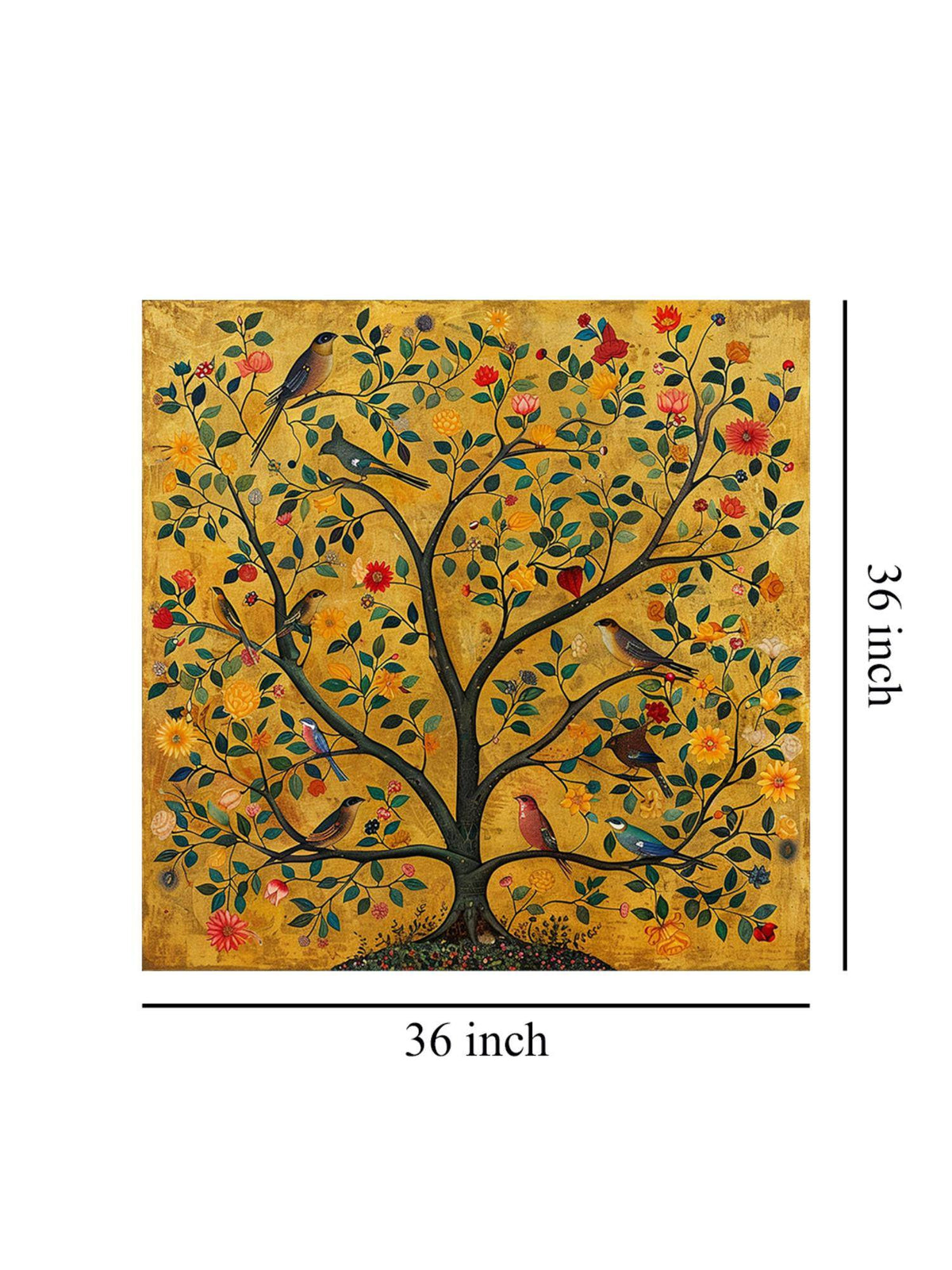 999Store Representation Of A Tree Adorned With Various Birds Of Life Painting