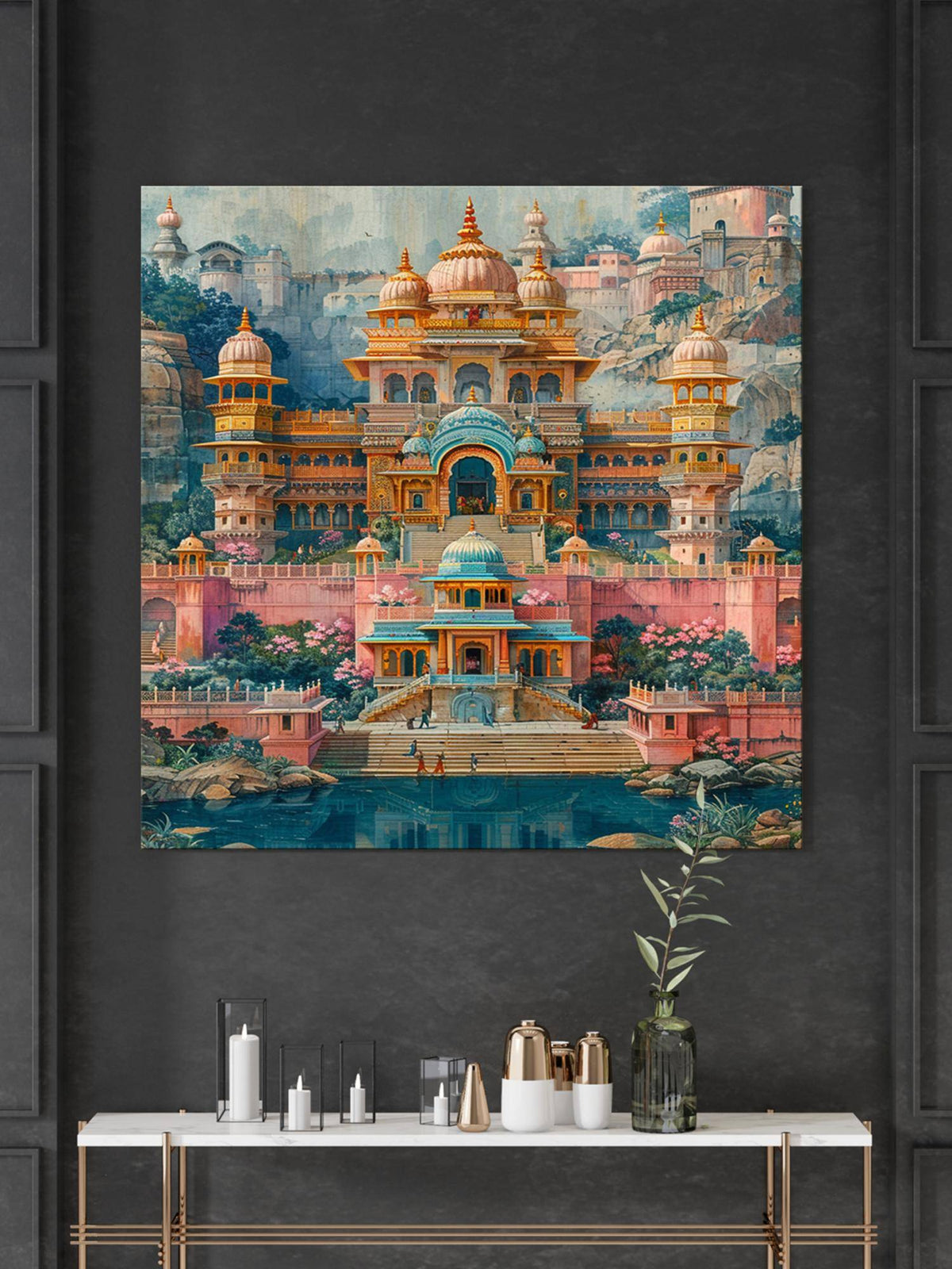 999Store A Richly Detailed Illustration Of A Grand Indian Palace Indian Paintings