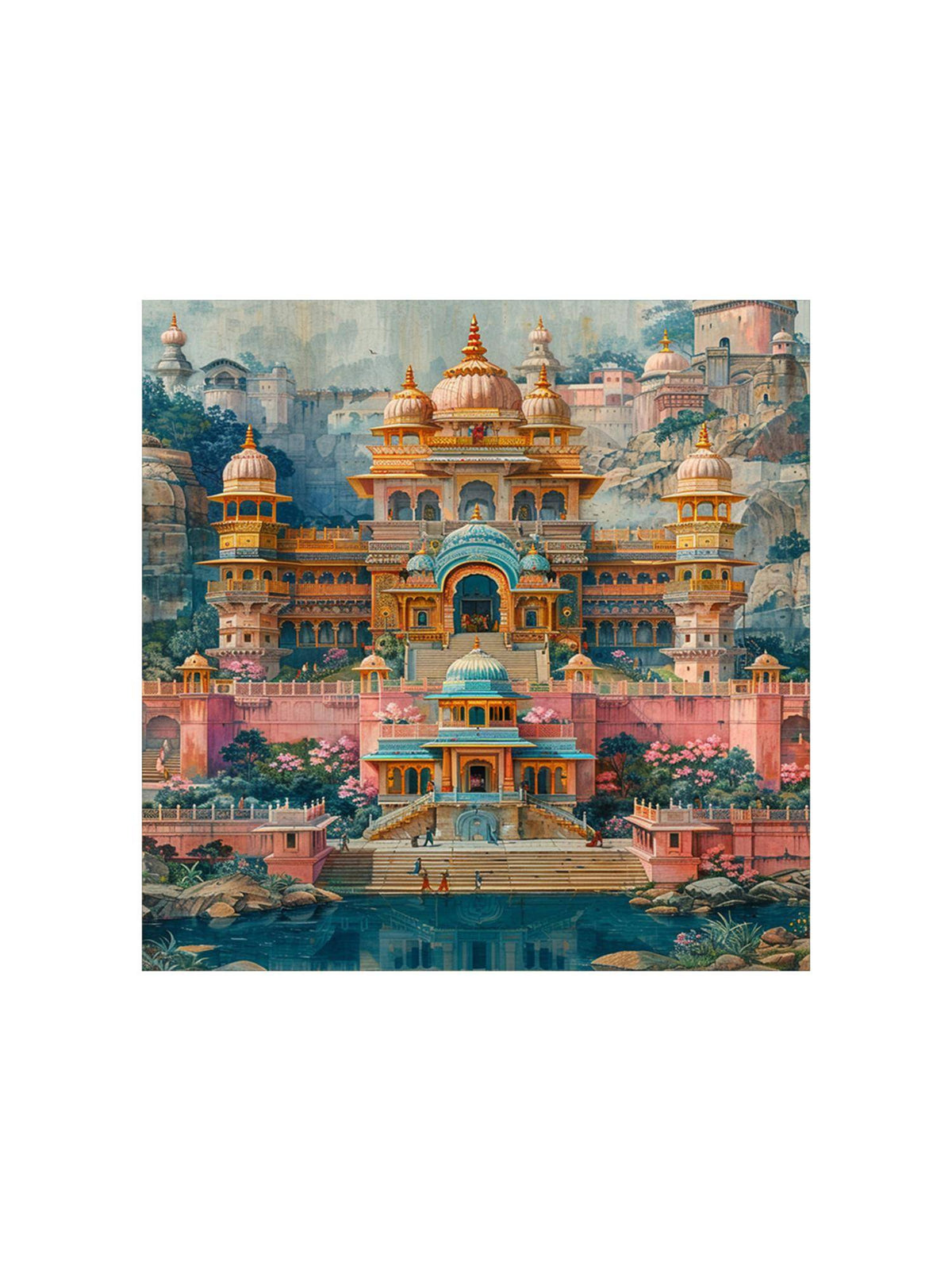 999Store A Richly Detailed Illustration Of A Grand Indian Palace Indian Paintings