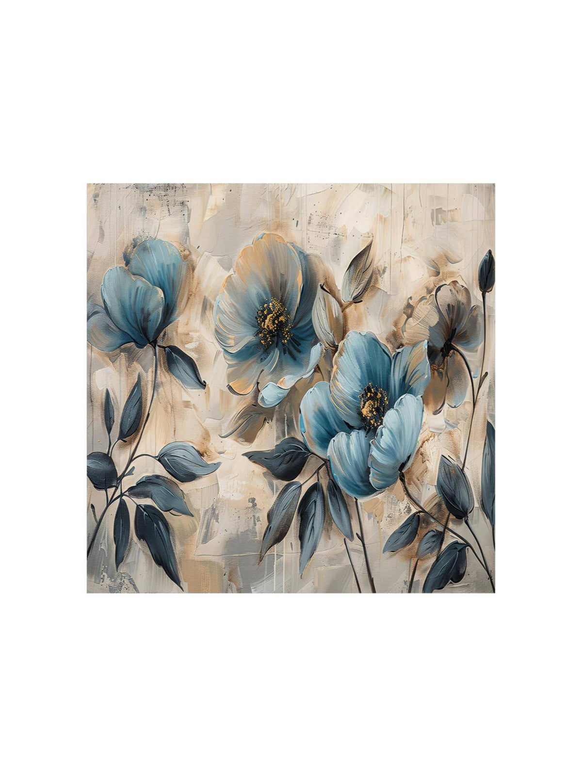 999Store Whispers Of Blue Blossoms Flowers Depicted In The Artwork Flowers Painting