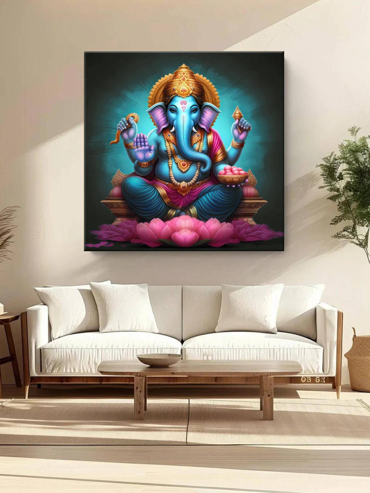 999Store Lord Ganesha Radiating Wisdom And Prosperity - Canvas Painting