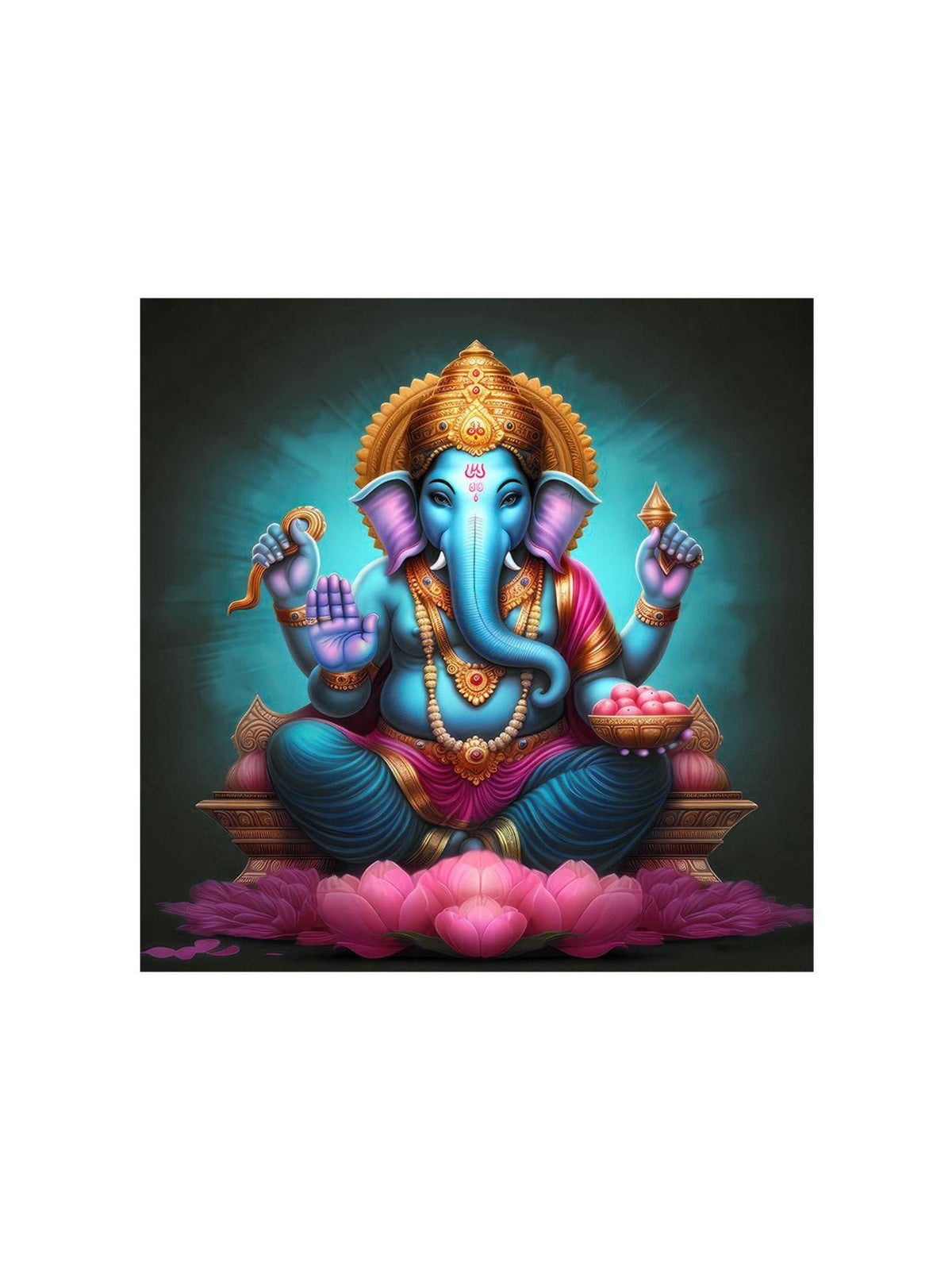 999Store Lord Ganesha Radiating Wisdom And Prosperity - Canvas Painting
