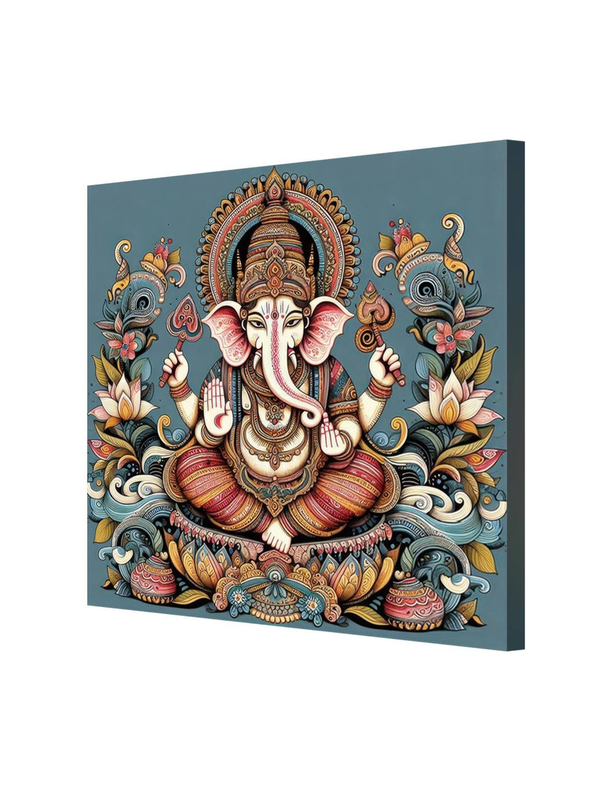 999Store Canvas Painting Ganesh Art, Indian Wall Decor, Religious