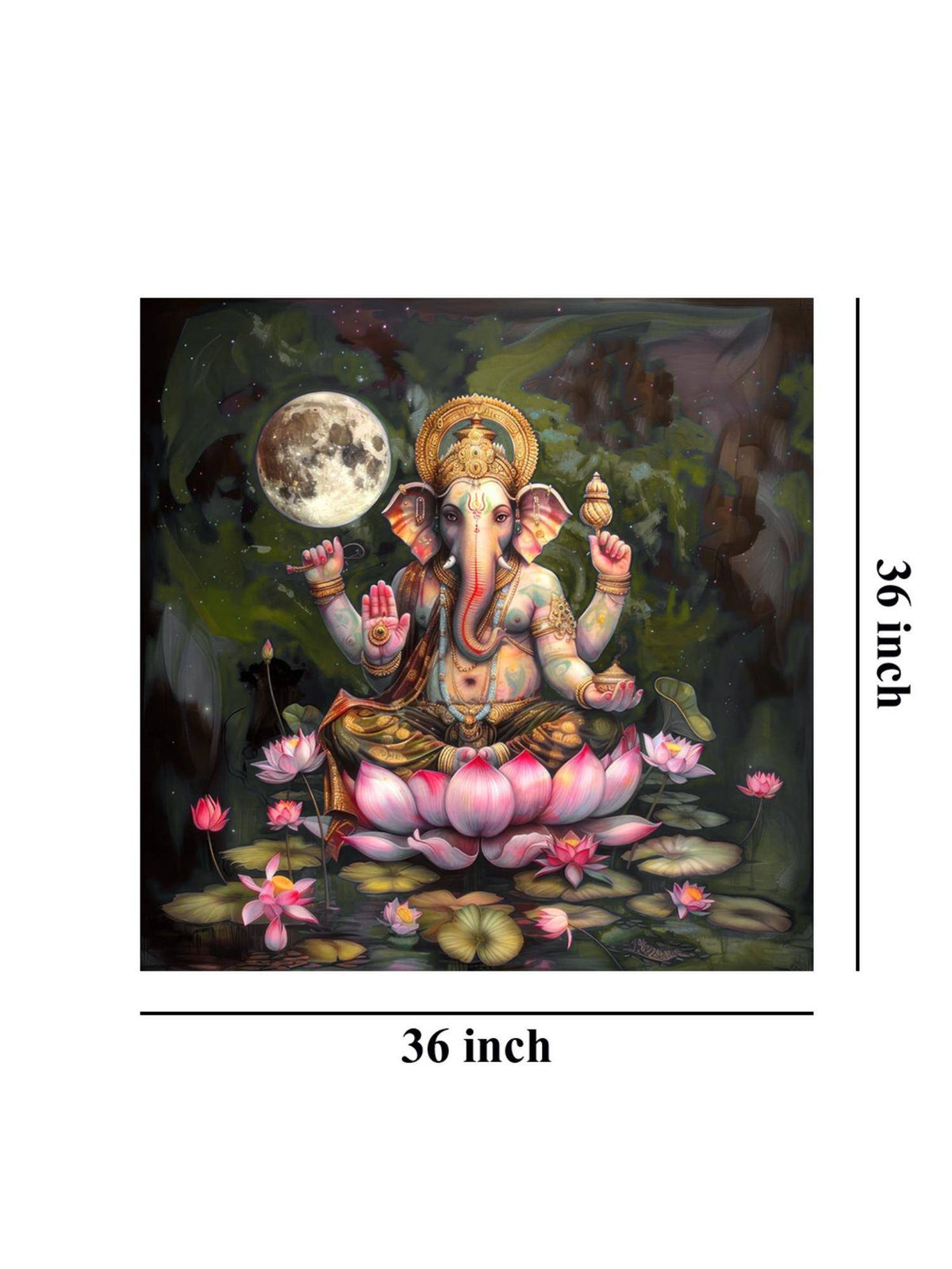 999Store Hindu Deity Art, Meditation Decor, Spiritual Canvas Painting