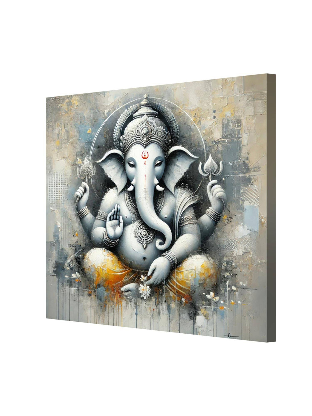 999Store Hinduism Art, Vedic Decor, Lord Ganesha Canvas Painting