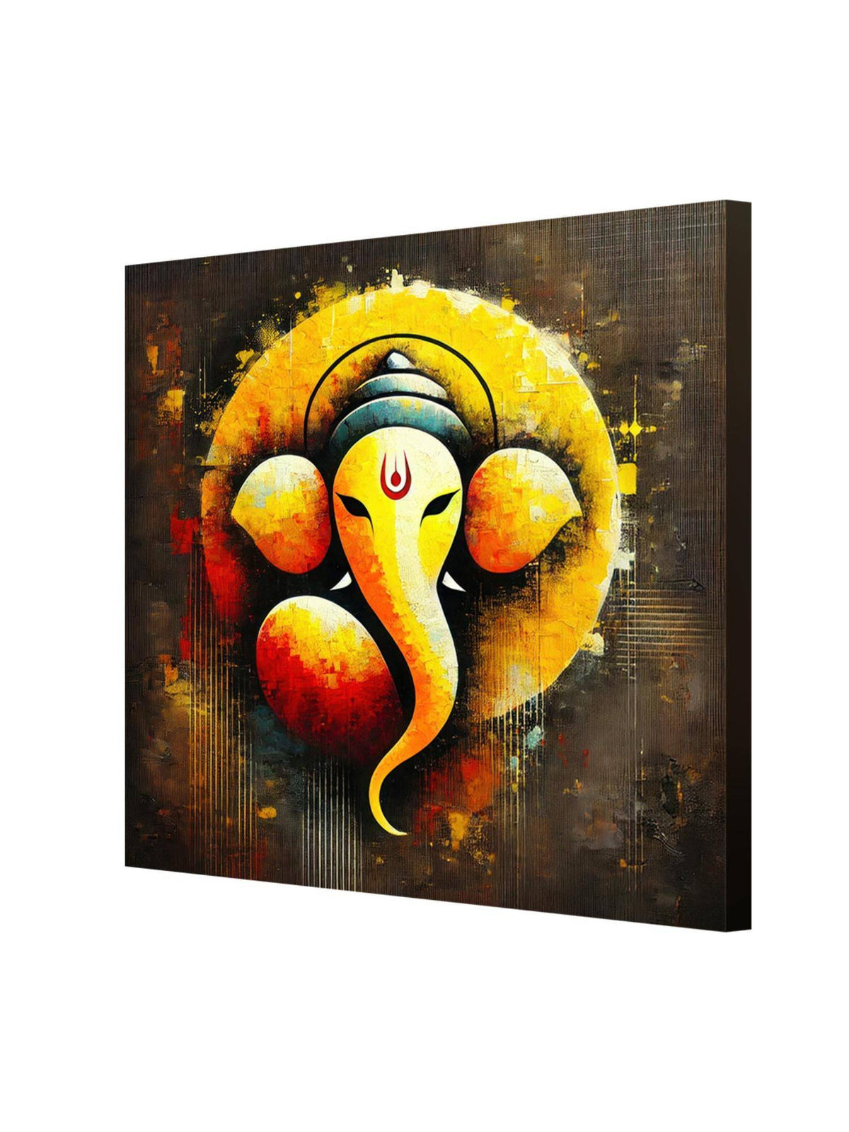 999Store Canvas Painting Indian Mythology Art, Meditation Wall Decor, Ganesh Canvas