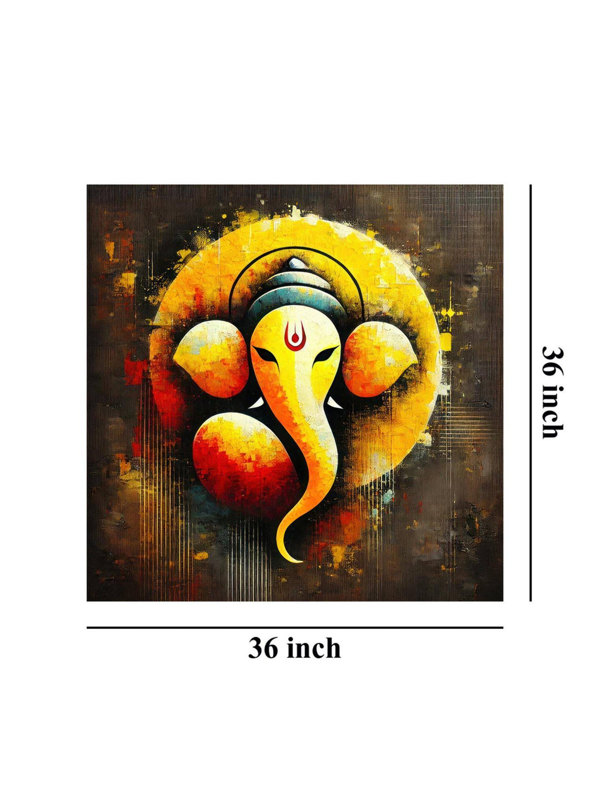 999Store Canvas Painting Indian Mythology Art, Meditation Wall Decor, Ganesh Canvas