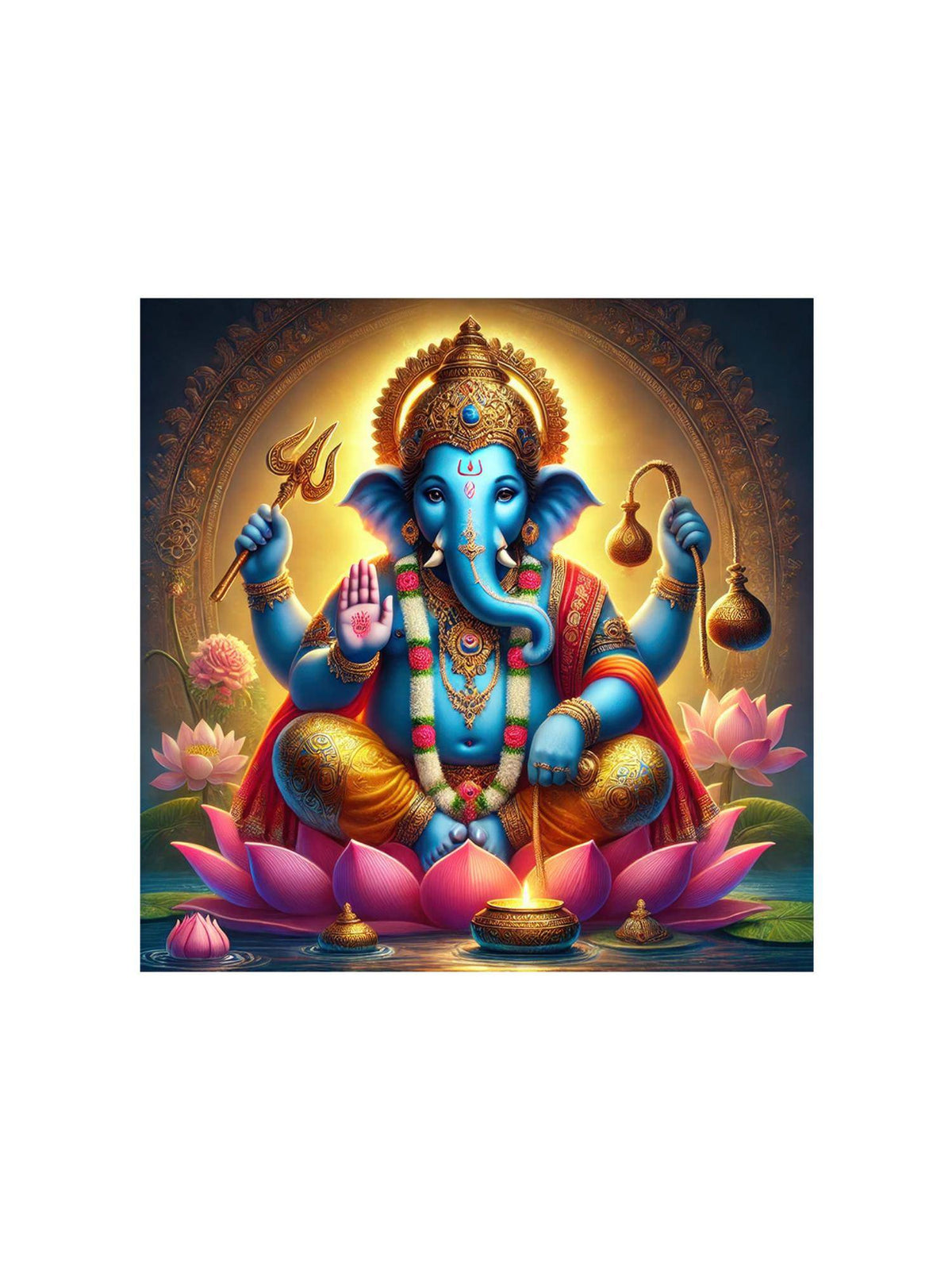 999Store Canvas Painting Ganesh Art, Hindu Wall Decor, Vastu