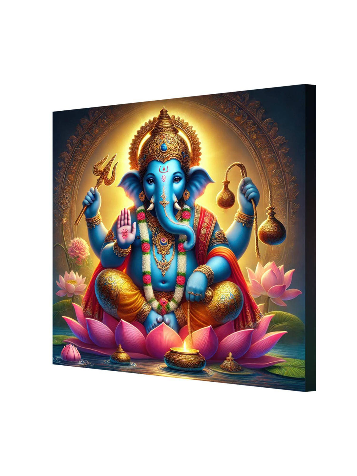 999Store Canvas Painting Ganesh Art, Hindu Wall Decor, Vastu