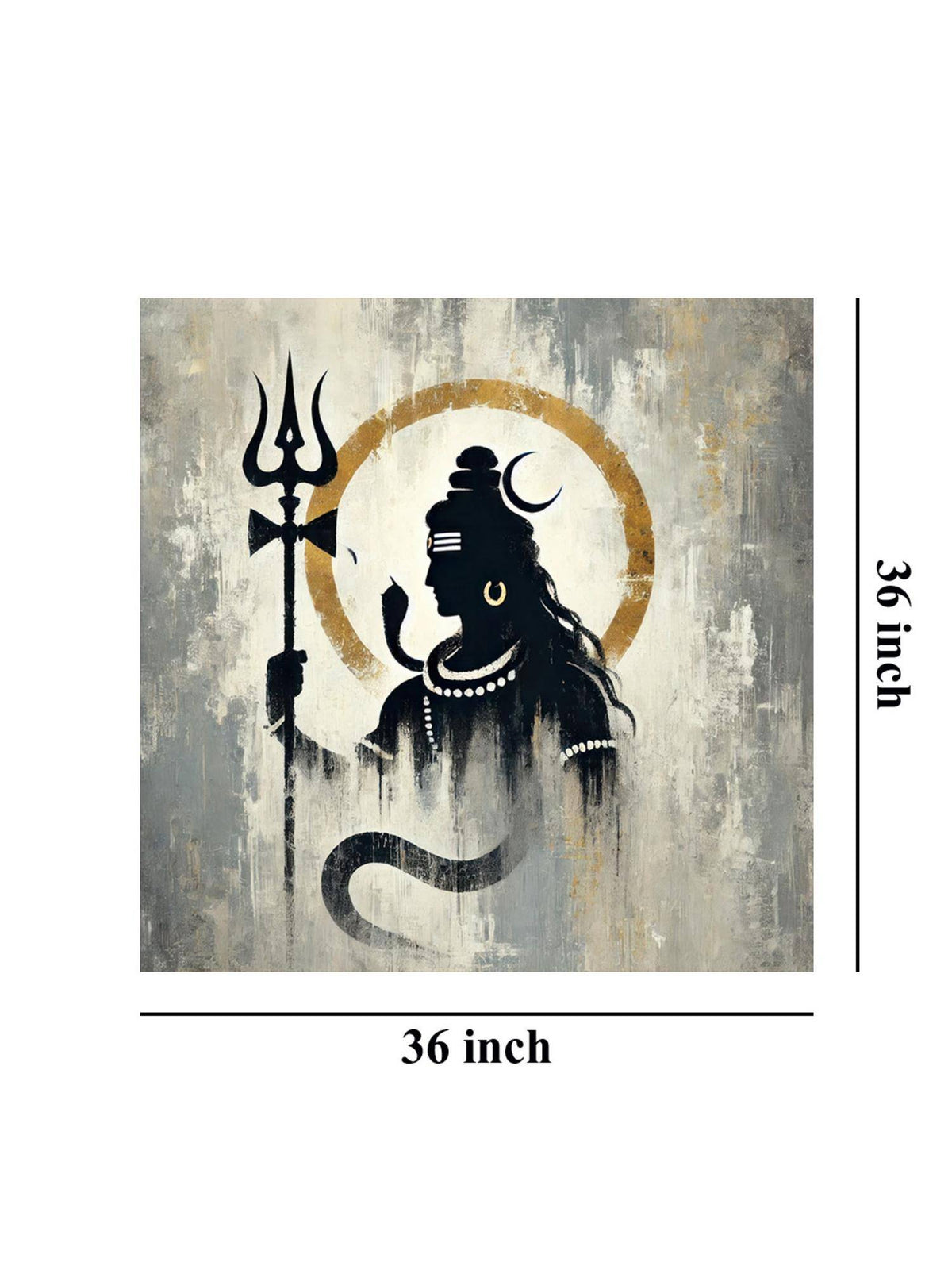 999Store Mystical Silhouette Of Lord Shiva With Trishul - Canvas Painting