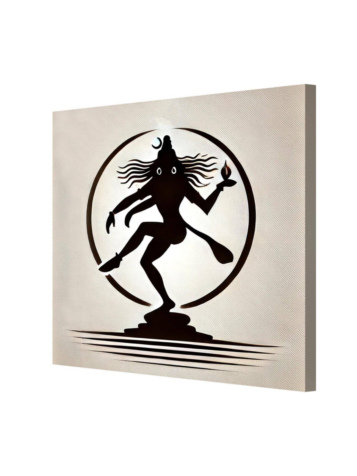 999Store Minimalist Silhouette Of Nataraja In Cosmic Dance - Canvas Painting