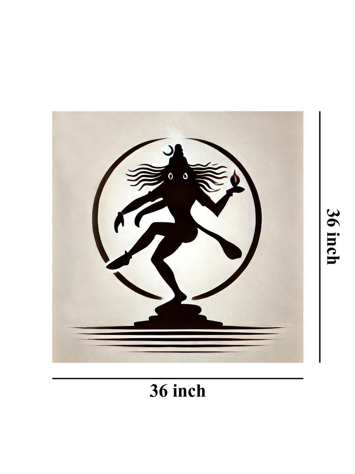 999Store Minimalist Silhouette Of Nataraja In Cosmic Dance - Canvas Painting