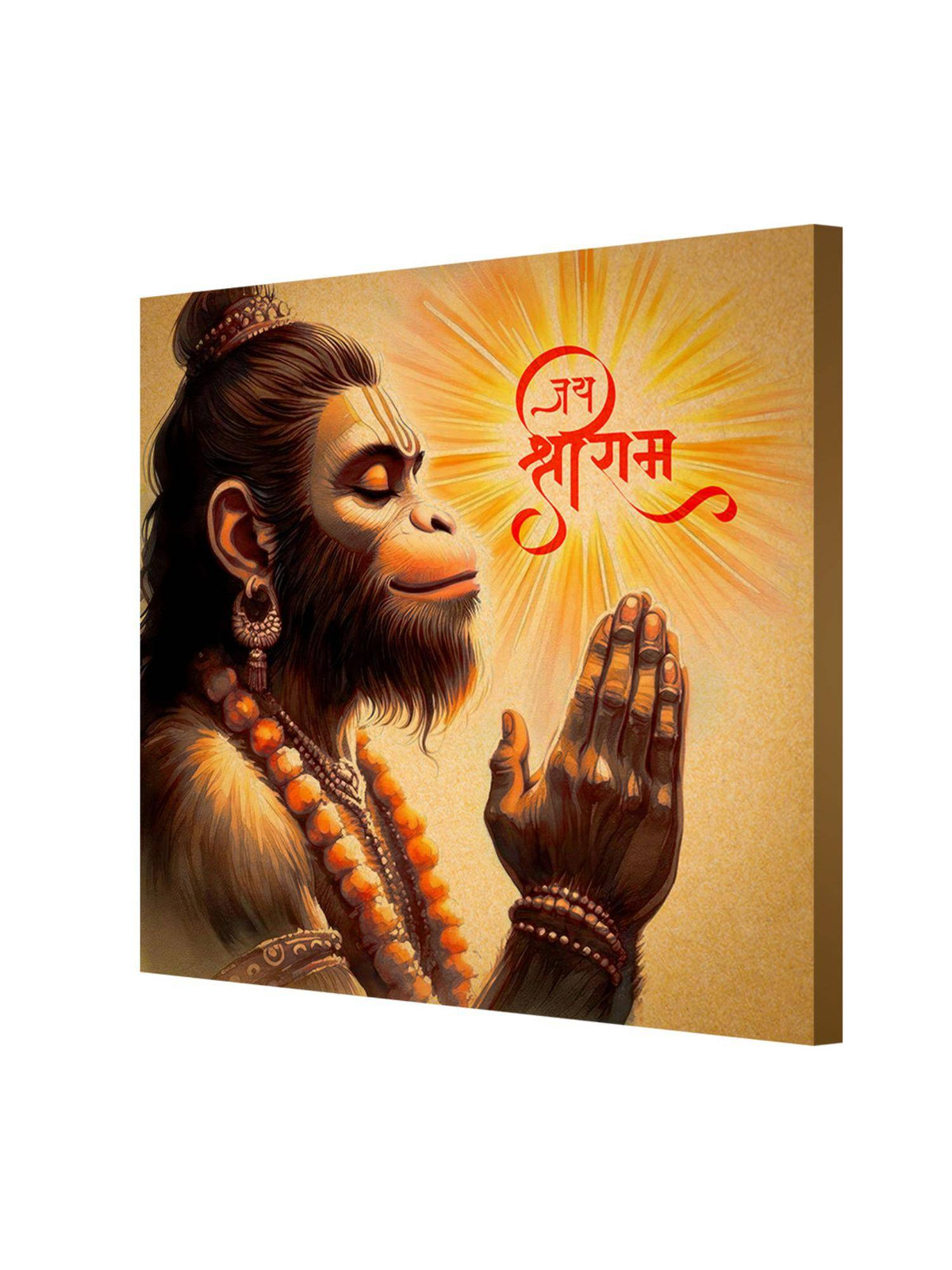 999Store Hanuman's Fiery Aura Canvas Painting