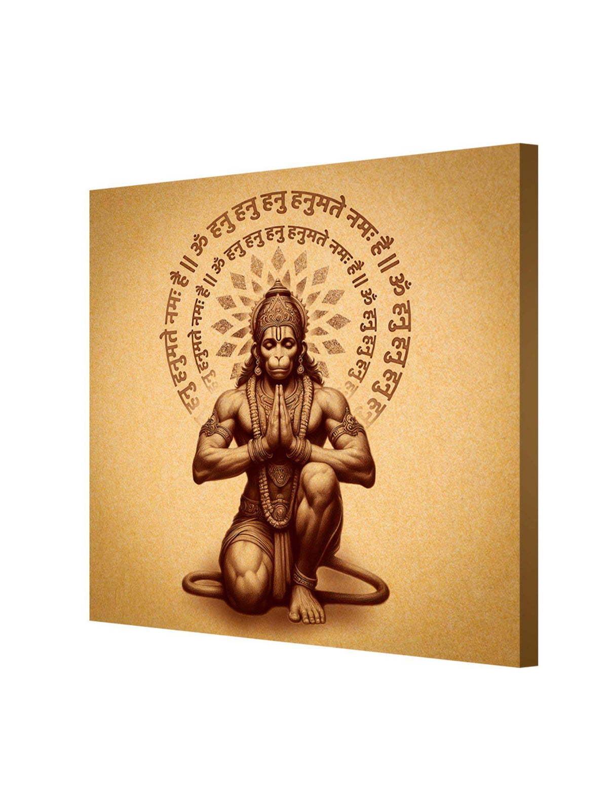 999Store Divine Hanuman Meditation Canvas Painting